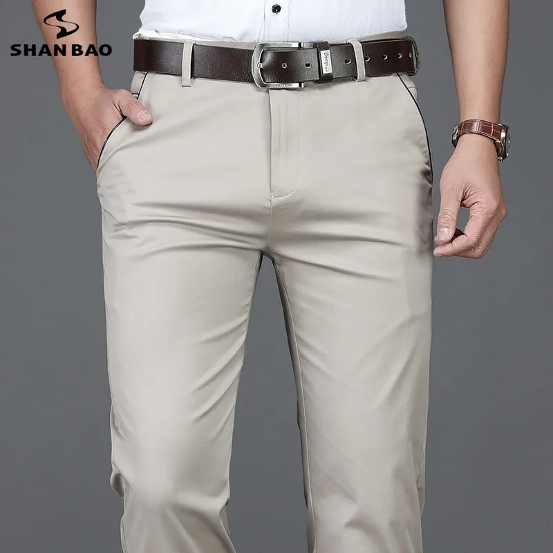 SHAN BAO 2022 Spring/Summer Brand 98% Cotton Fit Straight Thin Pants Business Casual Office Men's Lightweight Stretch Trousers
SHAN BAO 2022 Spring/Summer Brand 98% Cotton Fit Straight Thin Pants Business Casual Office Men's Lightweight Stretch Trousers