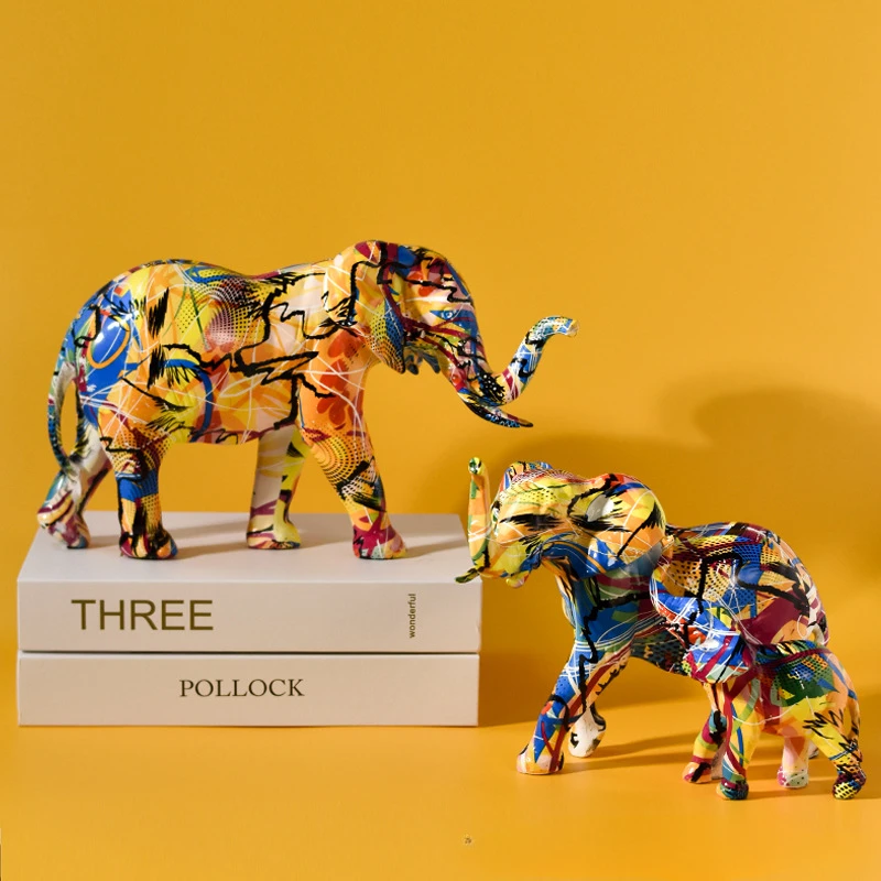 Nrodic Style Home Decoration Creative Colorful Elephant Staute Office Cabinet Ornaments Resin Animal Sculptures & Figurine Gifts
Nrodic Style Home Decoration Creative Colorful Elephant Staute Office Cabinet Ornaments Resin Animal Sculptures & Figurine Gifts