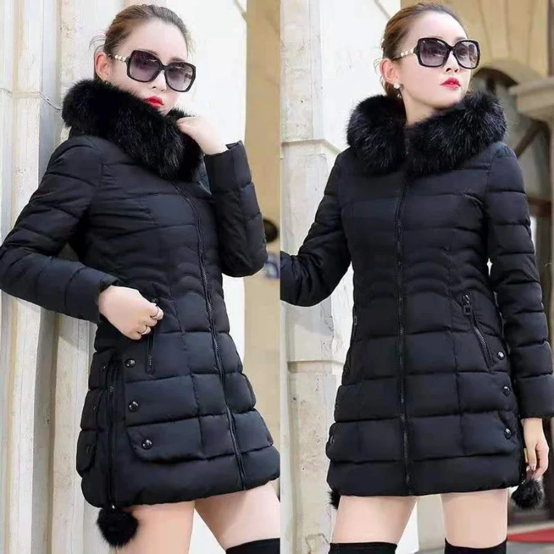 Women's Winter Jacket Hooded Parka Big Fur Collar Female Thick Warm Coat Windproof Overcoat Comfort Casual Outwear -30 Degrees
Women's Winter Jacket Hooded Parka Big Fur Collar Female Thick Warm Coat Windproof Overcoat Comfort Casual Outwear -30 Degrees