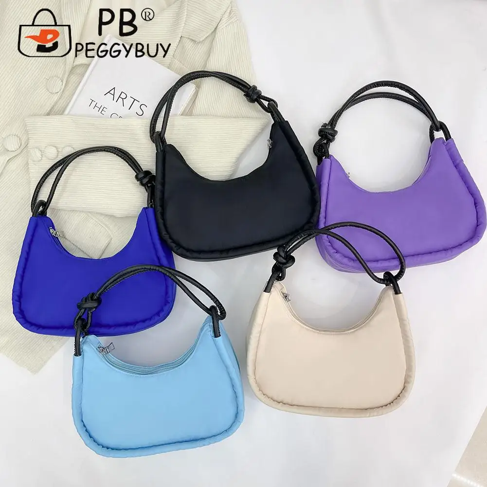 Elegant Ladies Fashion Solid Color Shoulder Underarm Half Moon Bag Casual All-match Nylon Crescent Handbag Portable Zipper Purse
Elegant Ladies Fashion Solid Color Shoulder Underarm Half Moon Bag Casual All-match Nylon Crescent Handbag Portable Zipper Purse