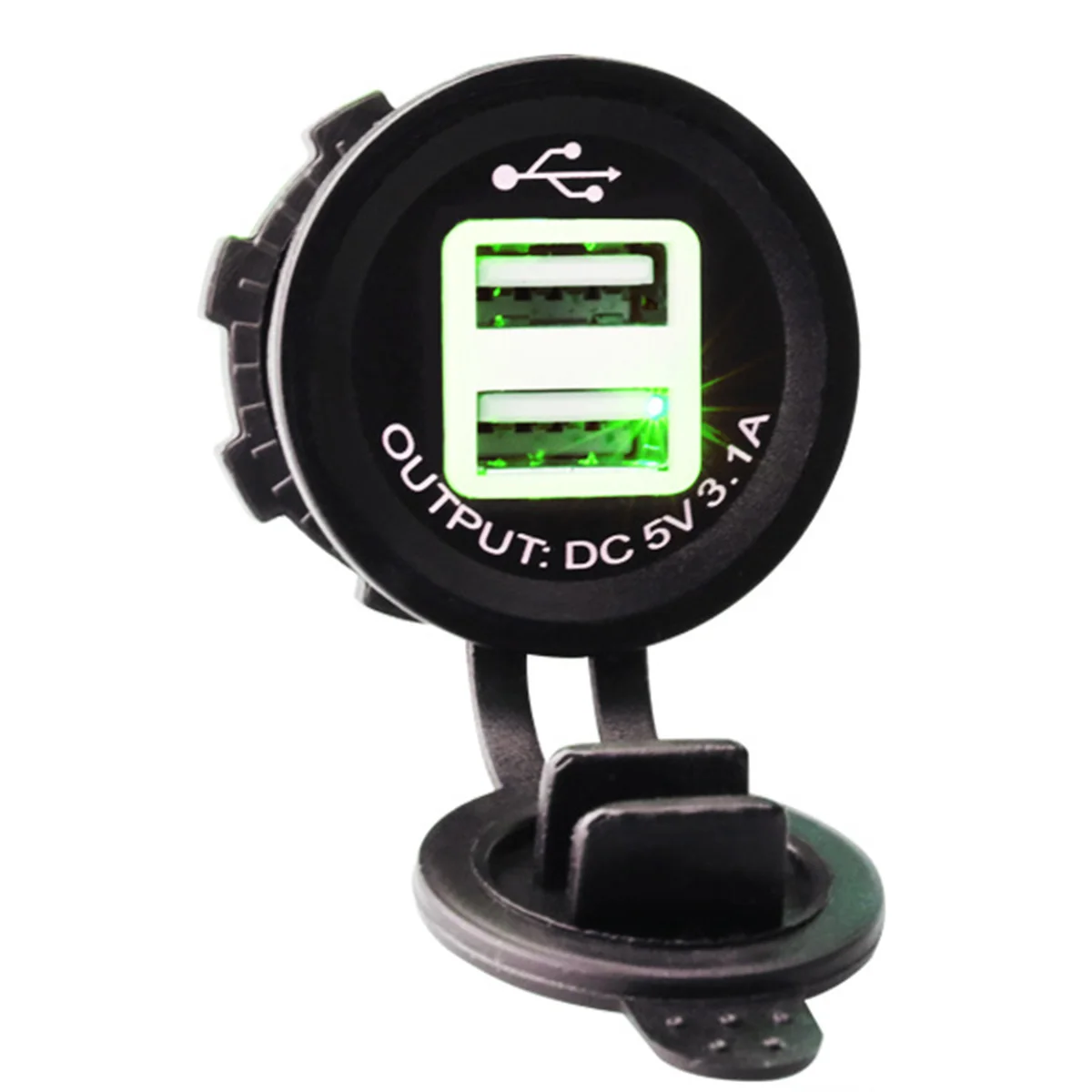 3.1A Waterproof Power Outlet Adapter Dual Port Car USB Charger with dustproof cover for 12-24V car bus motorcycle
3.1A Waterproof Power Outlet Adapter Dual Port Car USB Charger with dustproof cover for 12-24V car bus motorcycle