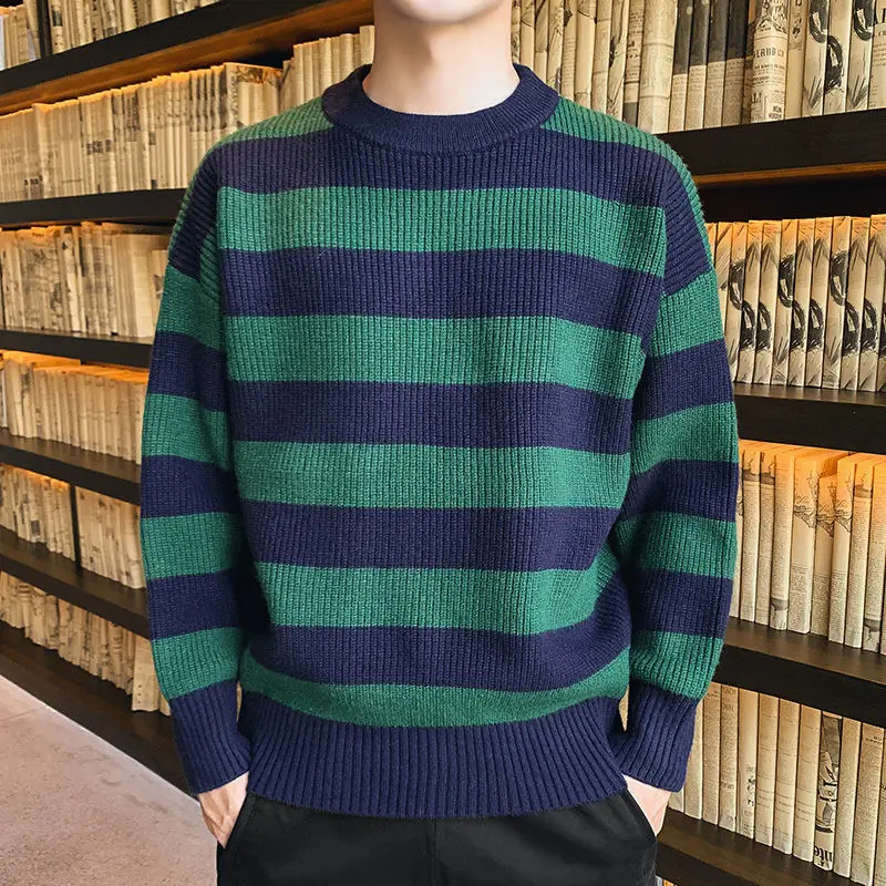 Thick Sweater Men's Knit Shirt Autumn and Winter Round Neck Fashion Sweater Thickened Men's Sweater Pullover Top Korean E671
Thick Sweater Men's Knit Shirt Autumn and Winter Round Neck Fashion Sweater Thickened Men's Sweater Pullover Top Korean E671