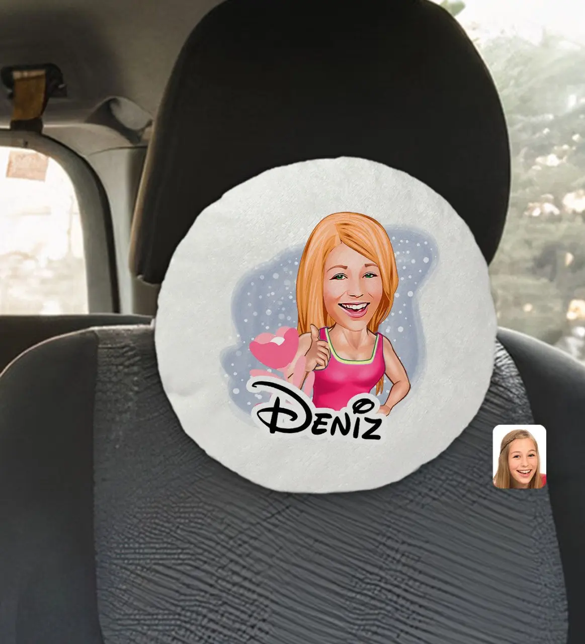 Персонализированное женское карикатурное круговое автомобильное сиденье yastığ--- 49 
Персонализированное женское карикатурное круговое автомобильное сиденье yastığ--- 49