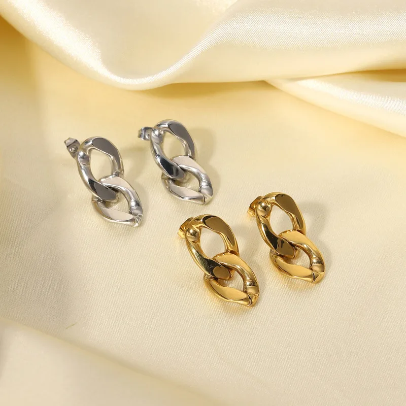Stainless Steel Chain Cropped Earrings Women's Style Gold Plated Hippie Jewelry Alternative Fashion Accessories For Women 2022
Stainless Steel Chain Cropped Earrings Women's Style Gold Plated Hippie Jewelry Alternative Fashion Accessories For Women 2022