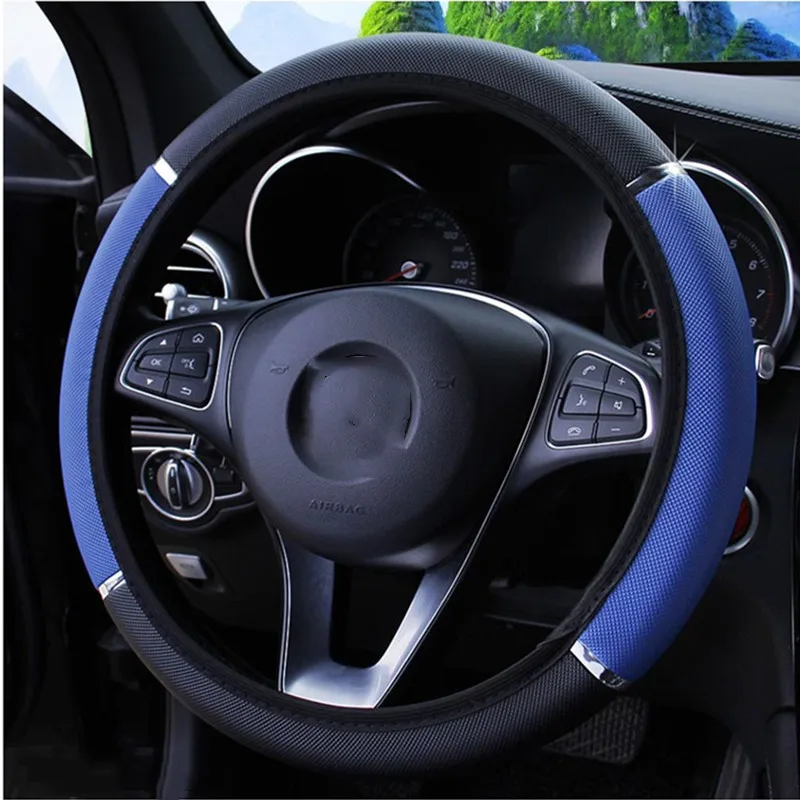 Four Seasons Universal Car Steering Wheel Cover 37-38cm Leather Embroidered Color Diamond-Studded Elastic Steering Wheel Cover
Four Seasons Universal Car Steering Wheel Cover 37-38cm Leather Embroidered Color Diamond-Studded Elastic Steering Wheel Cover