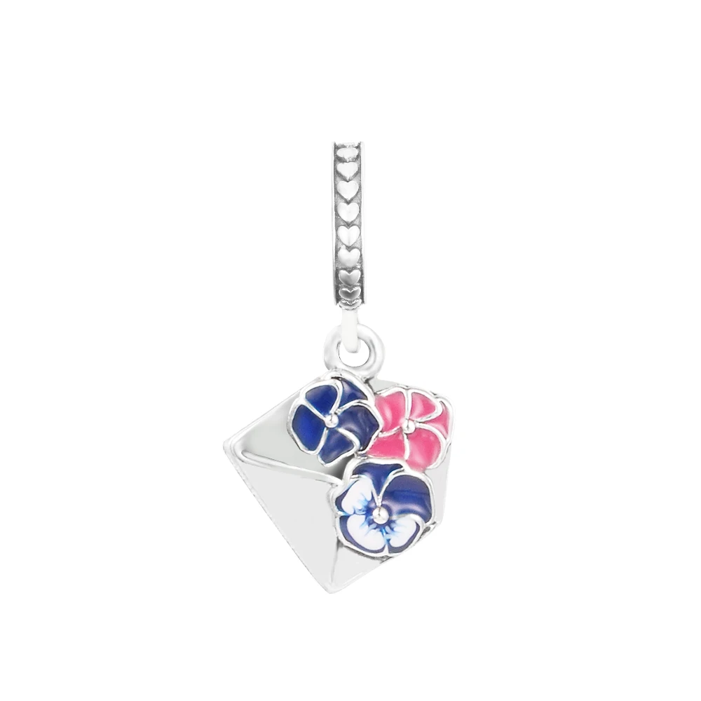 Pansy Flower Envelope Dangle Charm Logo S925 Sterling Dangle Chain Bracelets Trend Girl Friends 100% Real Silver Pendant Beads
Pansy Flower Envelope Dangle Charm Logo S925 Sterling Dangle Chain Bracelets Trend Girl Friends 100% Real Silver Pendant Beads