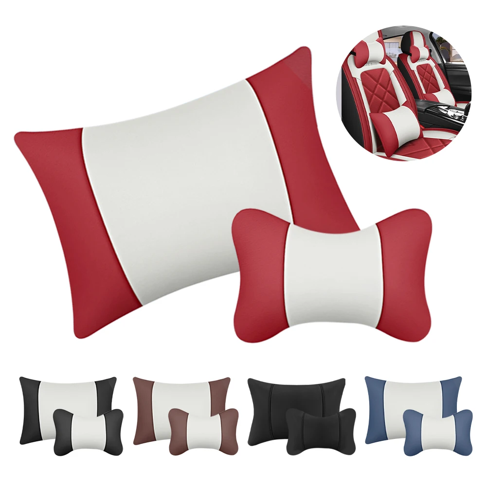 Universal Car Headrest Neck Pillow PU Leathe Car Seat Lumbar Support Soft Neck Rest Protector Waist Cushion Interior Accessories
Universal Car Headrest Neck Pillow PU Leathe Car Seat Lumbar Support Soft Neck Rest Protector Waist Cushion Interior Accessories