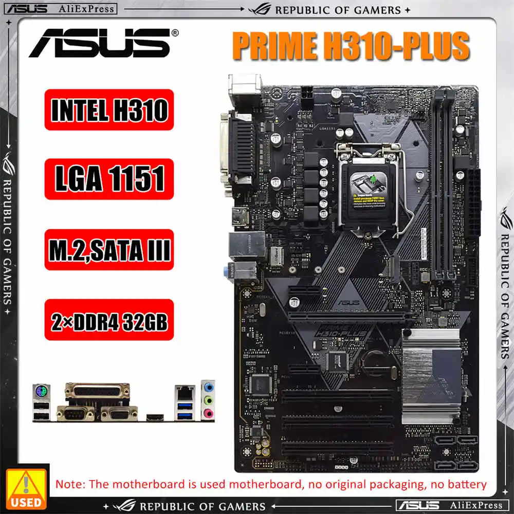 Материнская плата для ASUS PRIME, настольная материнская плата LGA 1151 DDR4 32 ГБ для Intel H310, PCI-E 3,0 X16
Материнская плата для ASUS PRIME, настольная материнская плата LGA 1151 DDR4 32 ГБ для Intel H310, PCI-E 3,0 X16