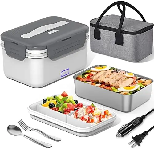 Electric Lunch Box Food Heater Portable Faster Food Warmer with 1.8L Removable Stainless Steel Container for Car Truck Home Work
Electric Lunch Box Food Heater Portable Faster Food Warmer with 1.8L Removable Stainless Steel Container for Car Truck Home Work