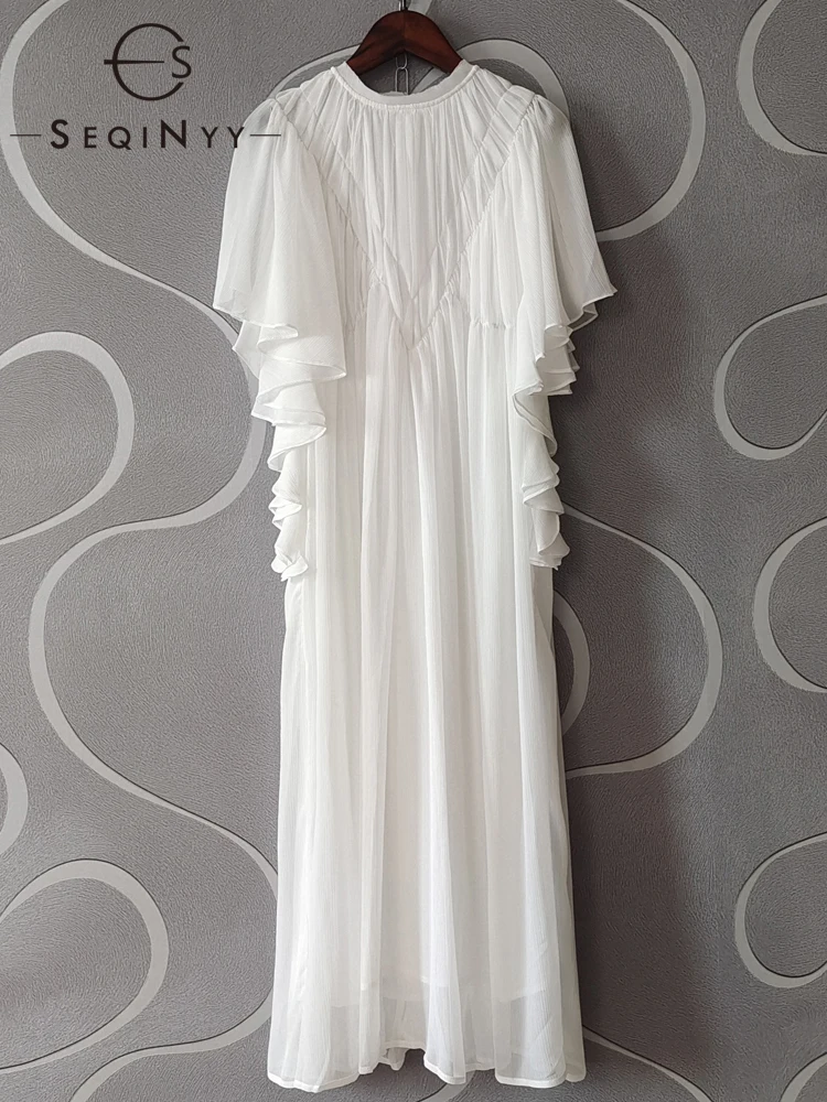 SEQINYY White Midi Dress Summer Spring New Fashion Design Women Runway High Quality Ruffles Elegant Casual Draped 100% Cotton
SEQINYY White Midi Dress Summer Spring New Fashion Design Women Runway High Quality Ruffles Elegant Casual Draped 100% Cotton