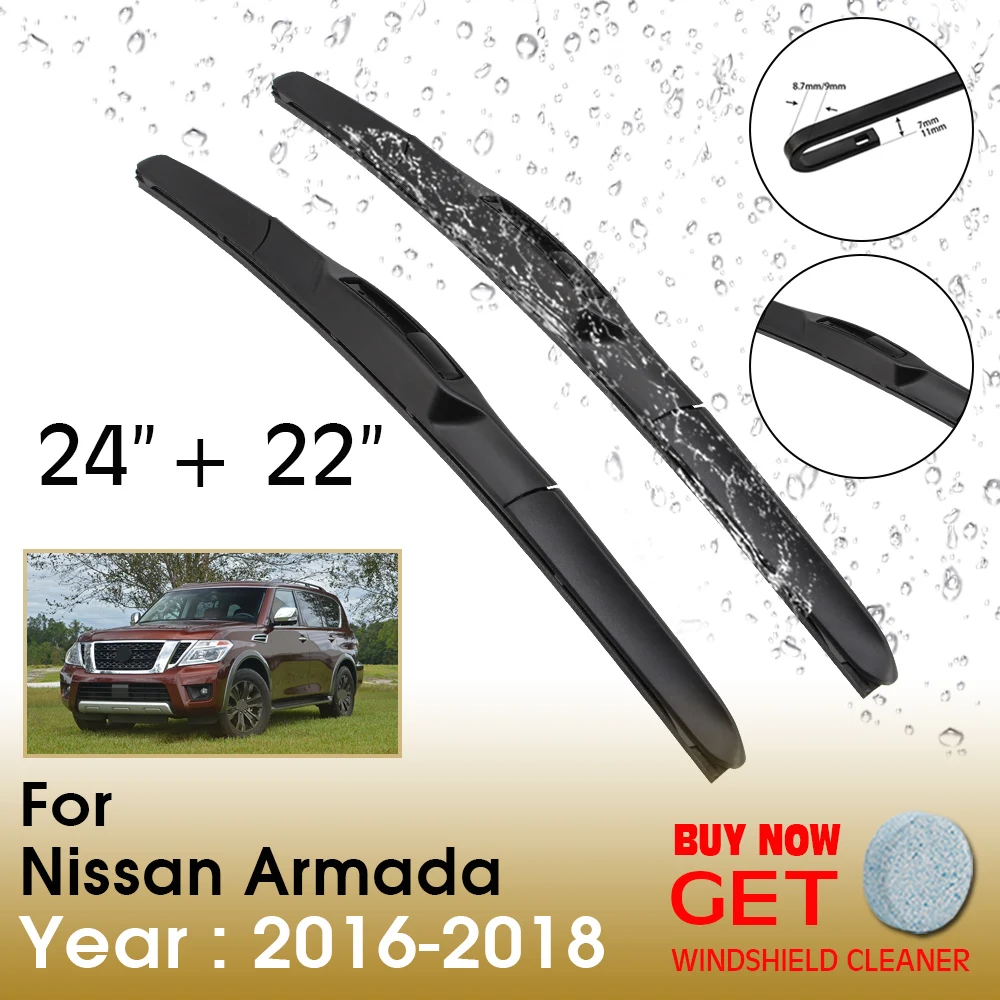 Car Wiper Blade For Nissan Armada 24"+22" 2016-2018 Washer Windscreen Windshield Wipers Blades Accessories
Car Wiper Blade For Nissan Armada 24"+22" 2016-2018 Washer Windscreen Windshield Wipers Blades Accessories