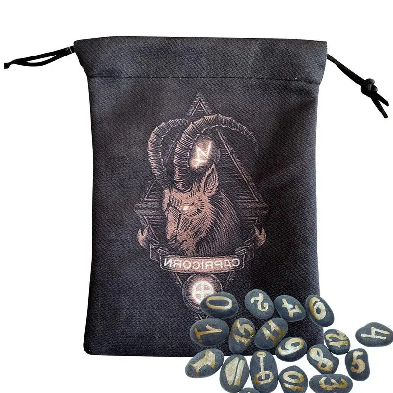 Oracle Card Bag Drawstring Velvet Jewelry Pouch Bag Novel Cloth Gift Bags Small Size With Capricornus Pattern For Tarot Cards
Oracle Card Bag Drawstring Velvet Jewelry Pouch Bag Novel Cloth Gift Bags Small Size With Capricornus Pattern For Tarot Cards