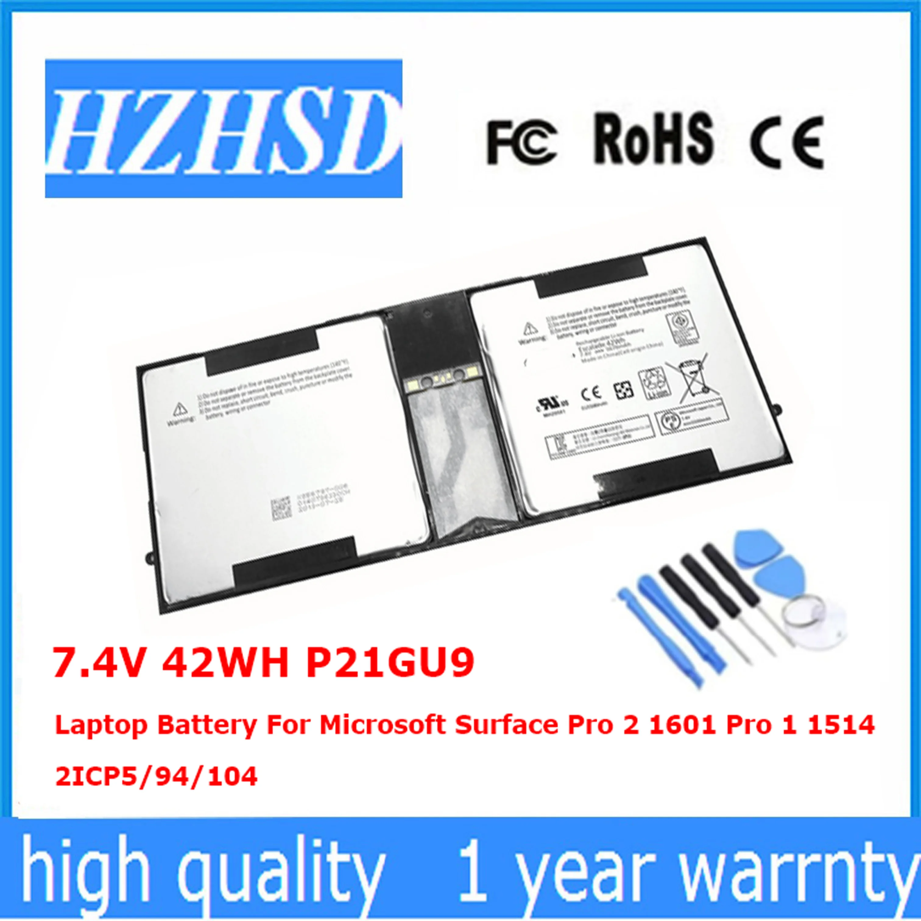 Оригинальный аккумулятор для ноутбука Microsoft Surface Pro 2 7,4 Pro 1 1601 2ICP5/1514, 94/104 в, 42 Вт/ч, P21GU9
Оригинальный аккумулятор для ноутбука Microsoft Surface Pro 2 7,4 Pro 1 1601 2ICP5/1514, 94/104 в, 42 Вт/ч, P21GU9