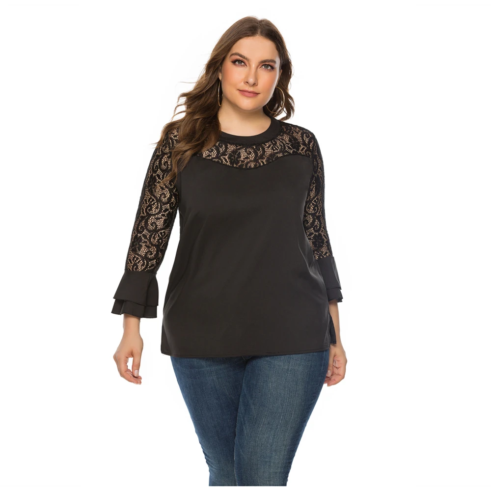 2021 Spring Summer Hot Sale European And American Style Butterfly Sleeve Plus Size Hollow Out Lace Shirt For Women
2021 Spring Summer Hot Sale European And American Style Butterfly Sleeve Plus Size Hollow Out Lace Shirt For Women