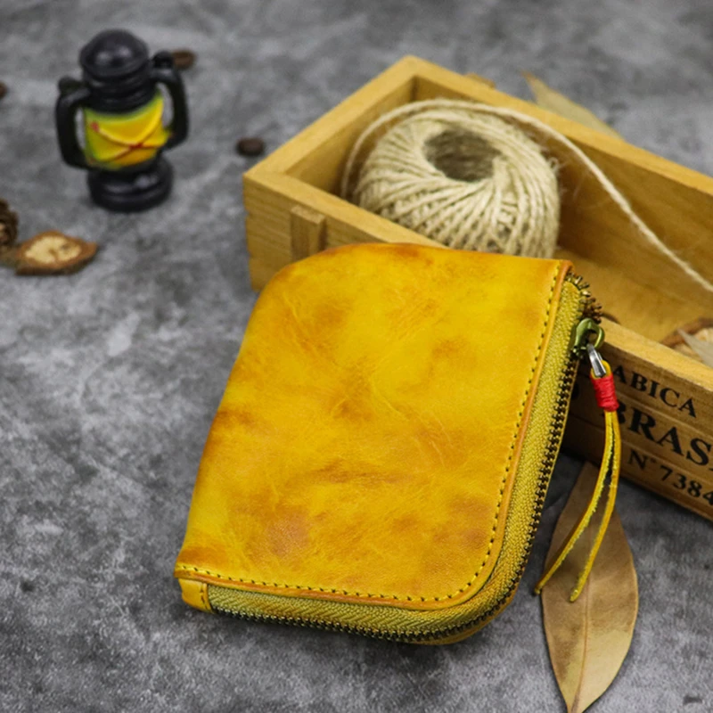 Leather Coin Purse For Women Men Vintage Handmade Wallet Mini Card Holder Bag Zipper Purses Solid Mini Wallet
Leather Coin Purse For Women Men Vintage Handmade Wallet Mini Card Holder Bag Zipper Purses Solid Mini Wallet