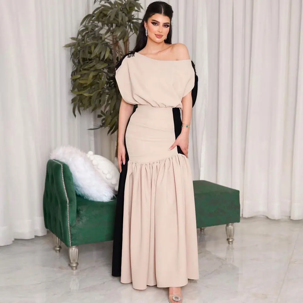 Rose Novias Mermaid Evening Gown One Shoulder Elegant Draped Prom Dress Saudi Arabian Women Floor Length Satin Party Dresses
Rose Novias Mermaid Evening Gown One Shoulder Elegant Draped Prom Dress Saudi Arabian Women Floor Length Satin Party Dresses