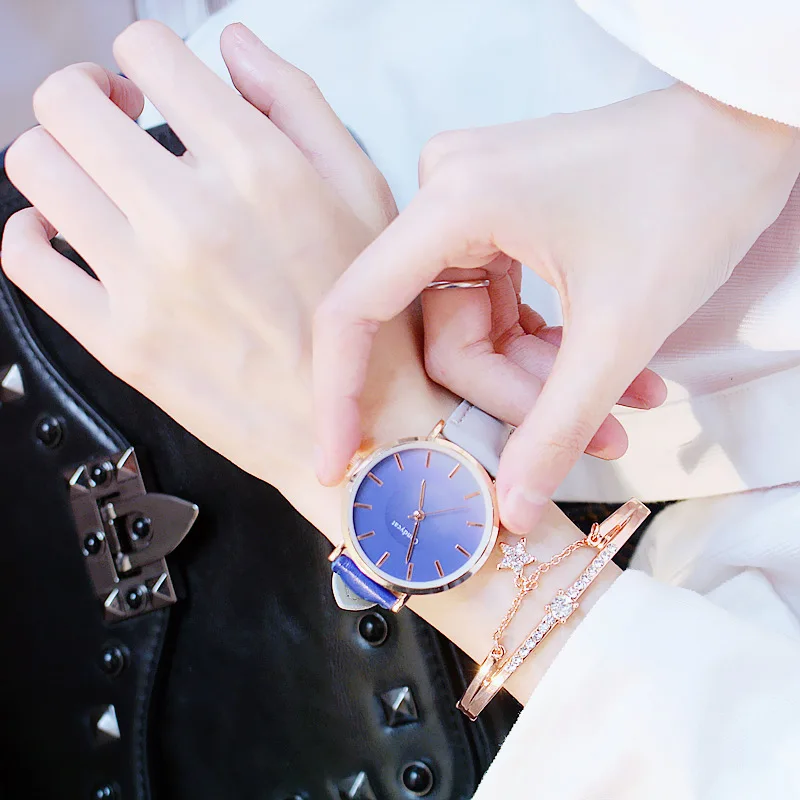 Zkceenier Ins Watch Female Simple and Lovely Quartz Watch Fashion Casual Wild Belt Female Table High-end Gift Gradient Watch
Zkceenier Ins Watch Female Simple and Lovely Quartz Watch Fashion Casual Wild Belt Female Table High-end Gift Gradient Watch