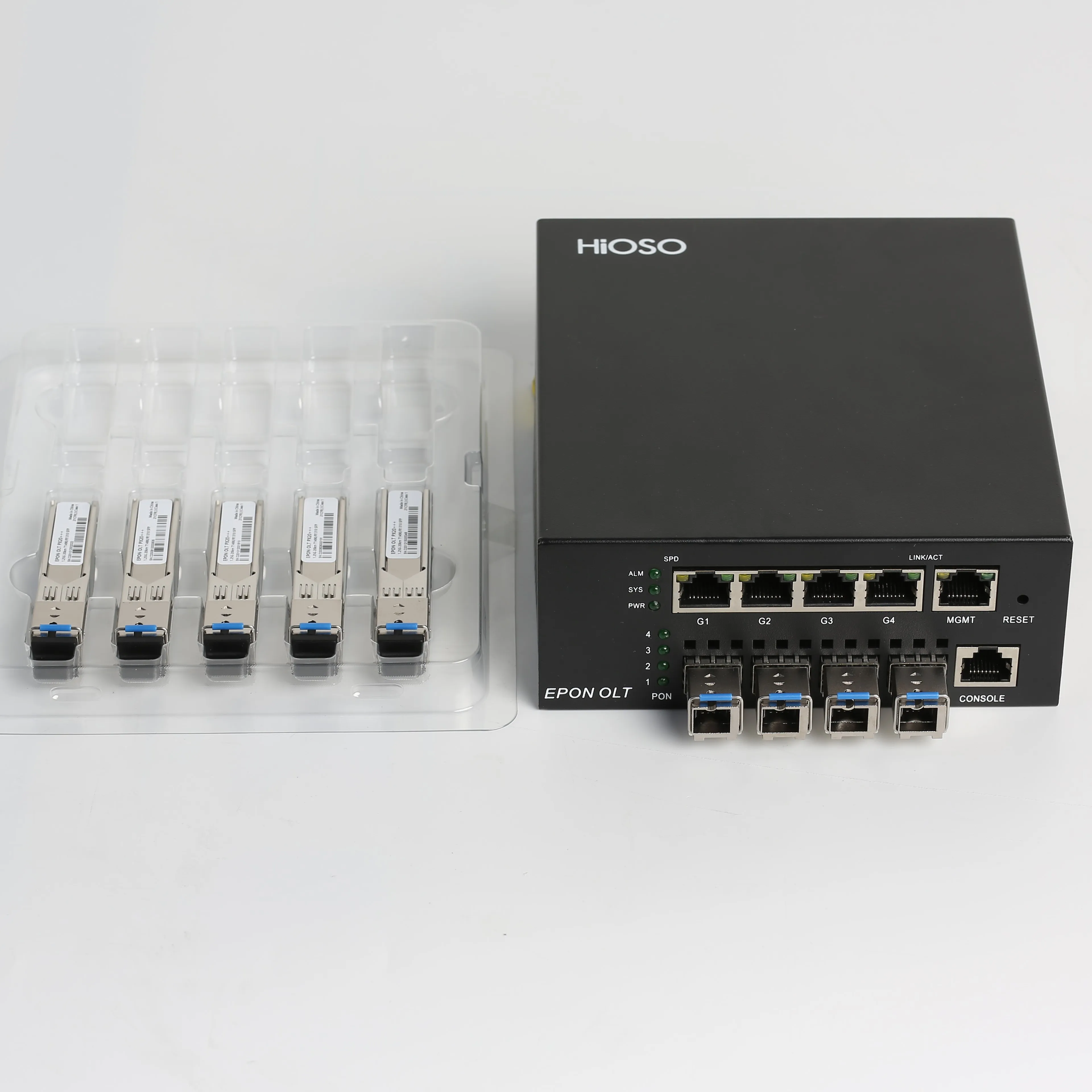 MINI 4pon EPON OLT 4 порта DC12V WEB SNMP CLI |