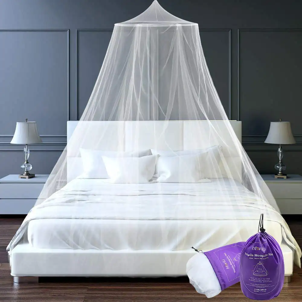 Mosquito Net Universal Round Bed Canopy Easy Installation Dome Bedding Net, White
Mosquito Net Universal Round Bed Canopy Easy Installation Dome Bedding Net, White
