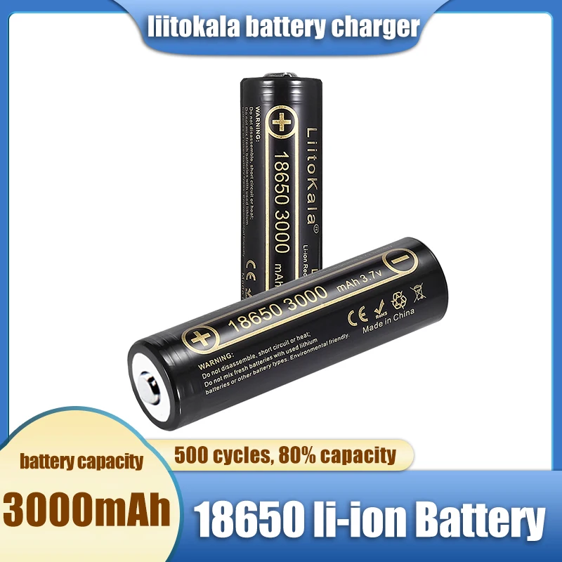 liitokala 18650 lithium battery 3000 mAh large capacity rechargeable 3.7V pointed power small fan strong light flashlight
liitokala 18650 lithium battery 3000 mAh large capacity rechargeable 3.7V pointed power small fan strong light flashlight
