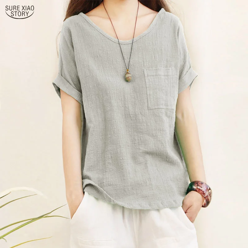 Green Loose Cotton Linen Blouse Plus Size 4XL Women 2022 Summer Shirts Casual Short Sleeve O Neck Solid Shirt Lady Tops 20860
Green Loose Cotton Linen Blouse Plus Size 4XL Women 2022 Summer Shirts Casual Short Sleeve O Neck Solid Shirt Lady Tops 20860