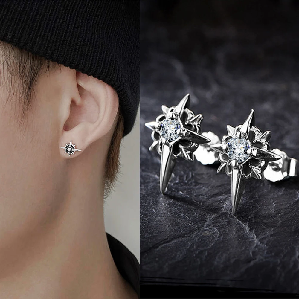 Teenage Small Polaris North Star Stud Earrings Anti-allergic Stainless Steel Earring Punk Rock Stud Earrings Men Fashion Jewelry
Teenage Small Polaris North Star Stud Earrings Anti-allergic Stainless Steel Earring Punk Rock Stud Earrings Men Fashion Jewelry