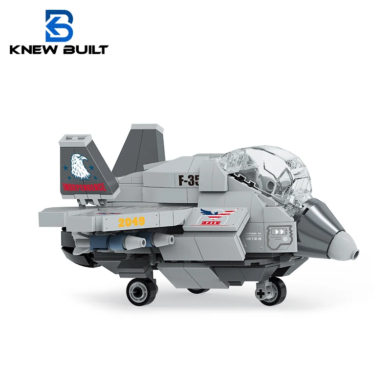 

KNEW BUILT Fighter Jet Mini Build Block Toy Set for Kids Boy Adult Beginner Military War Plane Airplane Pirate Transporter Brick
