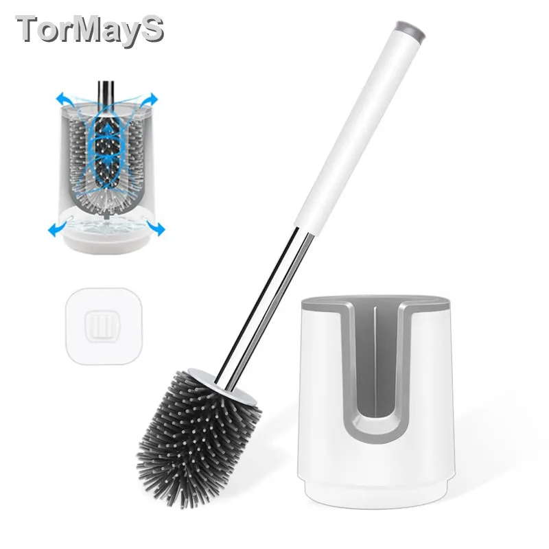 Силиконовая щетка для унитаза TORMAYS, набор с U-образным держателем для щеток, ручка из нержавеющей стали, Настенная и стоячая щетка для чистки ...
Силиконовая щетка для унитаза TORMAYS, набор с U-образным держателем для щеток, ручка из нержавеющей стали, Настенная и стоячая щетка для чистки ...