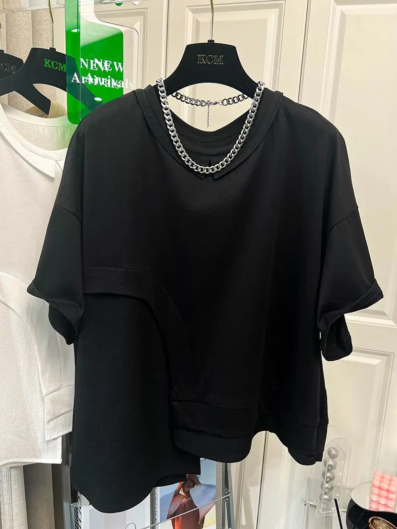 SuperAen 2023 Summer New Original Design Large Irregular Style Casual Round Neck T-shirt Top
SuperAen 2023 Summer New Original Design Large Irregular Style Casual Round Neck T-shirt Top