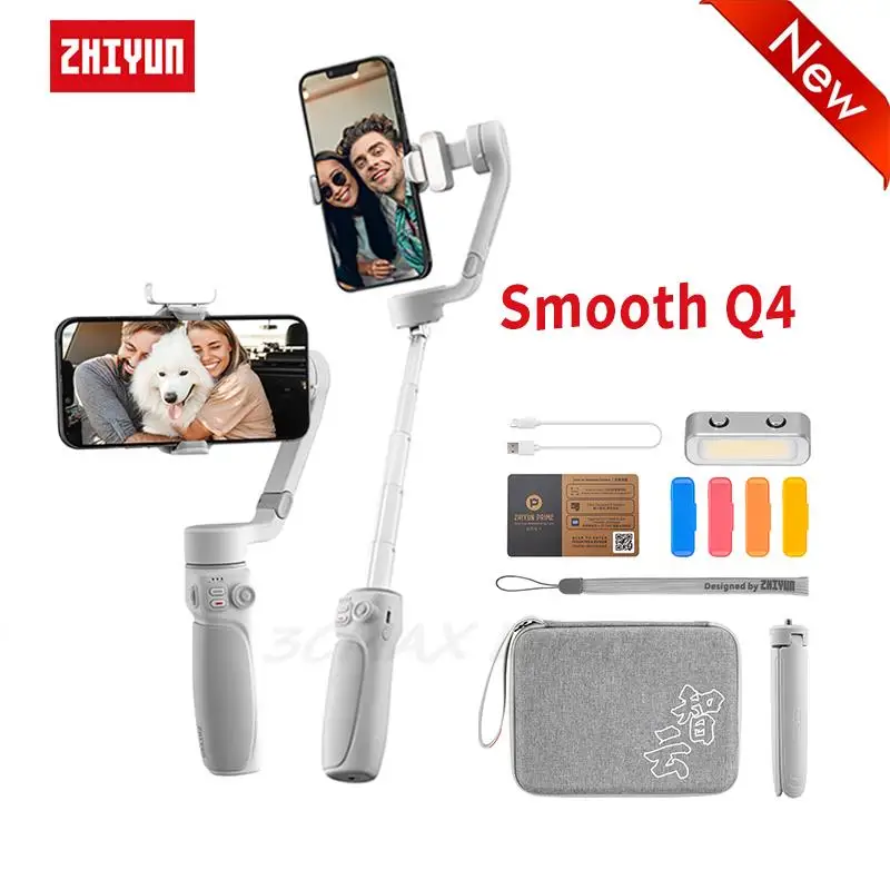 ZHIYUN Smooth Q4 Smartphone Gimbal 3-Axis Handheld Stabilizer for iPhone 13 pro max/HUAWEI/Samsung/Xiaomi Phone VS DJI OM 5
ZHIYUN Smooth Q4 Smartphone Gimbal 3-Axis Handheld Stabilizer for iPhone 13 pro max/HUAWEI/Samsung/Xiaomi Phone VS DJI OM 5