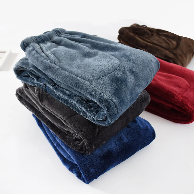 Autumn and Winter Tickened Flannel Pajama Bottoms Pants Men's Tickened Coral Fleece Loose Lare Size Warm omewear Pants
Autumn and Winter Tickened Flannel Pajama Bottoms Pants Men's Tickened Coral Fleece Loose Lare Size Warm omewear Pants