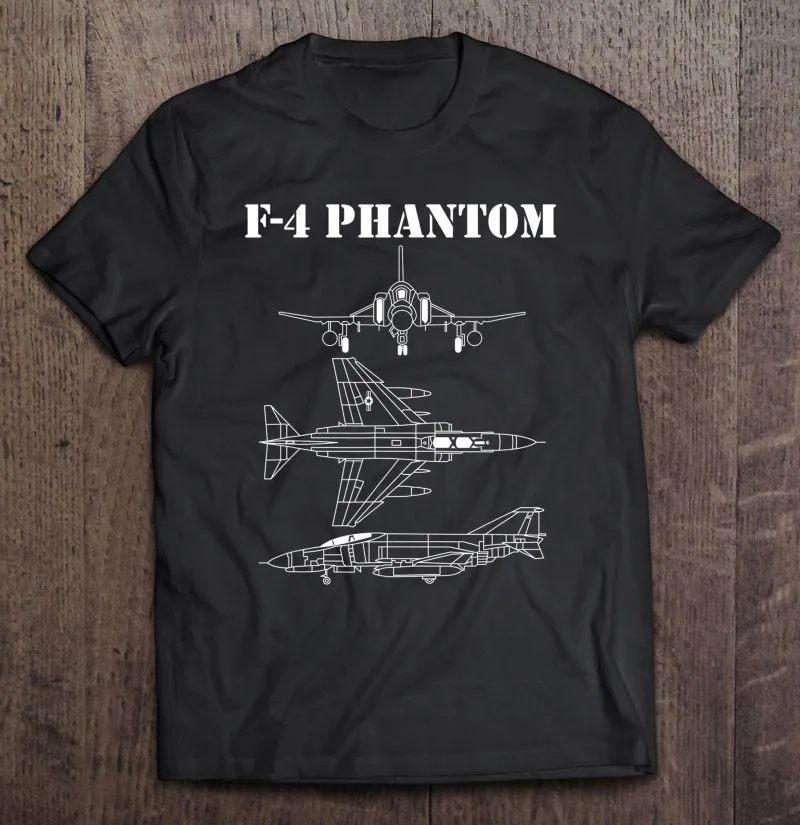 

F 4 Phantom Fighter Jet Airplane Pilot Military Aircraft F4 Ver2 T Shirt Tshirt Oversize T-Shirt Shirt Male Men Cotton Black