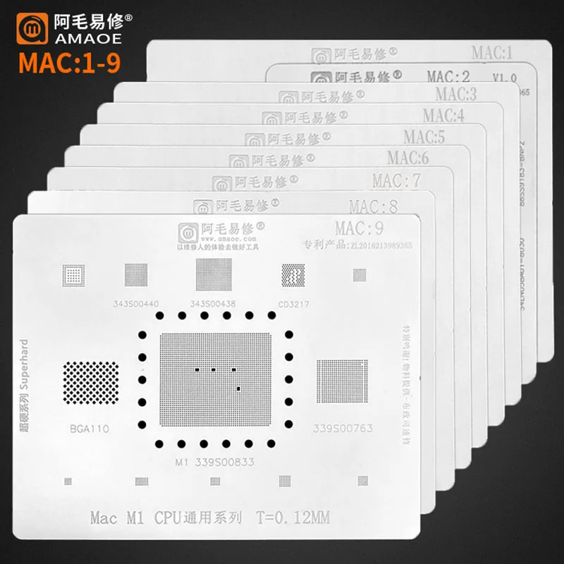 Трафарет Amaoe BGA Reballing для MacBook Air/Pro SSD SR23G WIFI/Power/CPU материнская плата NAND IC, оловянный трафарет, стальная сетка
Трафарет Amaoe BGA Reballing для MacBook Air/Pro SSD SR23G WIFI/Power/CPU материнская плата NAND IC, оловянный трафарет, стальная сетка