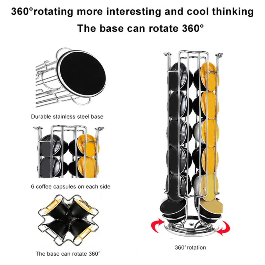 Avoid Noise Useful Cylinder Design Capsule Coffee Stand Iron Capsule Coffee Organizer Smooth Surface for Home
Avoid Noise Useful Cylinder Design Capsule Coffee Stand Iron Capsule Coffee Organizer Smooth Surface for Home