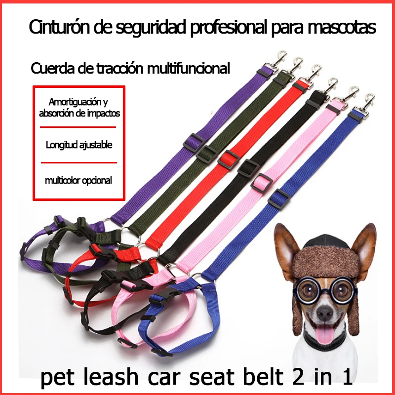 Solid Two-in-one Pet Car Seat Belt Lead Leash BackSeat Safety Belt Adjustable Harness for Kitten Dogs Collar Pet Accessories
Solid Two-in-one Pet Car Seat Belt Lead Leash BackSeat Safety Belt Adjustable Harness for Kitten Dogs Collar Pet Accessories