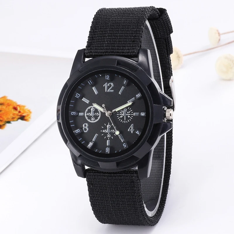 Fashion Men Quartz Watch Army Soldier Military Canvas Strap Fabric Analog Wrist Watches Sports Wristwatches Clock Men Watch
Fashion Men Quartz Watch Army Soldier Military Canvas Strap Fabric Analog Wrist Watches Sports Wristwatches Clock Men Watch