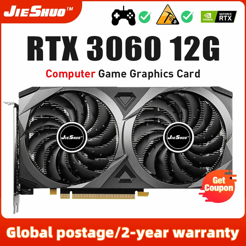 Видеокарта JIESHUO RTX3060 12 Гб, графическая карта GDDR6 GPU для ПК, 192 бит, DP * 3 PCI Express X16 4,0 NVIDIA RTX 3060 12G, игровая видеокарта
Видеокарта JIESHUO RTX3060 12 Гб, графическая карта GDDR6 GPU для ПК, 192 бит, DP * 3 PCI Express X16 4,0 NVIDIA RTX 3060 12G, игровая видеокарта