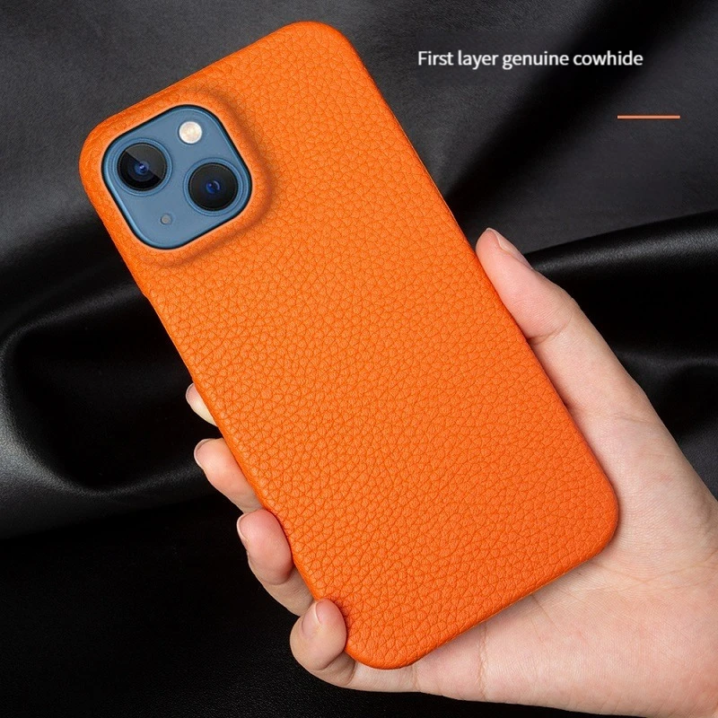 Solid Color Genuine Leather Phone Case For iPhone 15 14 Plus 13 Mini 12 11 Pro Max Shockproof Anti-Drop Fashion Back Cover
Solid Color Genuine Leather Phone Case For iPhone 15 14 Plus 13 Mini 12 11 Pro Max Shockproof Anti-Drop Fashion Back Cover