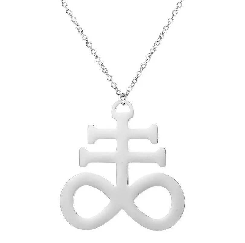 10PCS Leviathan Cross Sign Symbol Necklaces Stainless Steel Satan Lucifer Gothic Judaism Christian Religion Chokers Collier
10PCS Leviathan Cross Sign Symbol Necklaces Stainless Steel Satan Lucifer Gothic Judaism Christian Religion Chokers Collier