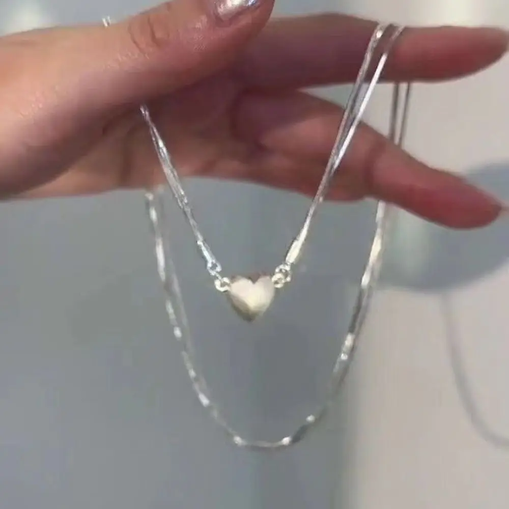 Jewelry Silver Color for Women Girls Heart Magnet Pendant Heart Pendant Necklace Clavicle Chain Necklace Multi Layer
Jewelry Silver Color for Women Girls Heart Magnet Pendant Heart Pendant Necklace Clavicle Chain Necklace Multi Layer