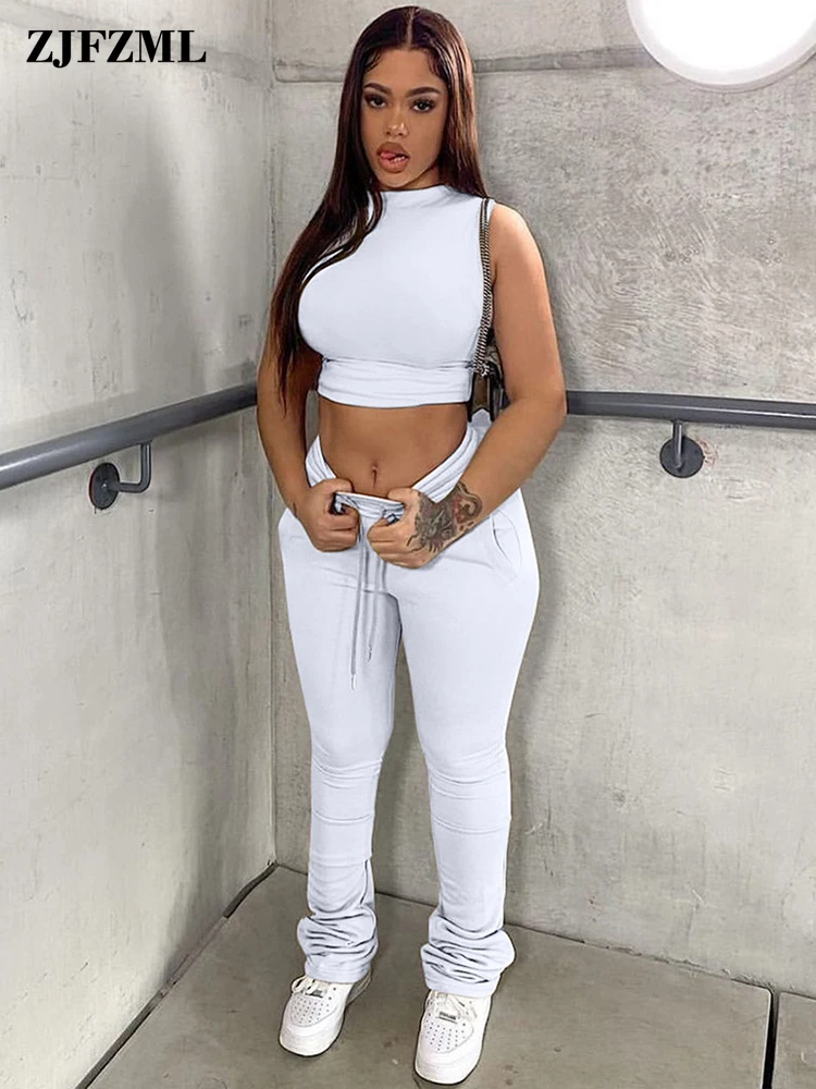 Activewear Workout Two Piece Set Girls Sleeveless Crop Top+drawstring Sweatpant Casual Summer Fall Casual Gym Sporty Women Suits
Activewear Workout Two Piece Set Girls Sleeveless Crop Top+drawstring Sweatpant Casual Summer Fall Casual Gym Sporty Women Suits