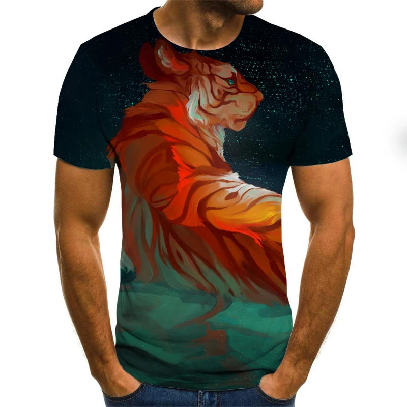 2022 New Man Summer T-shir 3D Printe Animal Tiger Lion Face T- Tshirt New Loose Lion Casual Summer Fashion Shirt
2022 New Man Summer T-shir 3D Printe Animal Tiger Lion Face T- Tshirt New Loose Lion Casual Summer Fashion Shirt