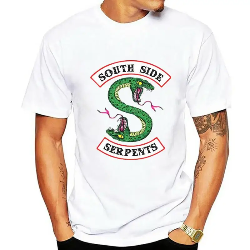 Футболки Riverdale "South Side Serpents" Series, модная цветная одежда с коротким рукавом, модные топы с круглым вырезом, футболка 
Футболки Riverdale "South Side Serpents" Series, модная цветная одежда с коротким рукавом, модные топы с круглым вырезом, футболка