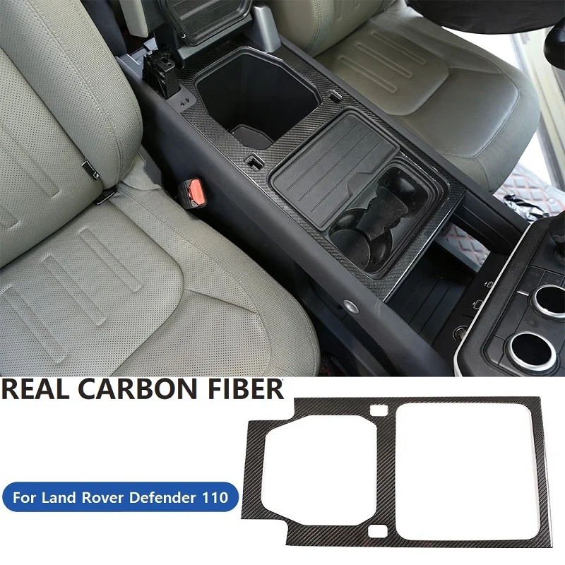 

REAL CARBON FIBER For Land Rover Defender 110 2020 X P400 HSE Car Central Control Panel Frame Cover Tirm Car Accessories