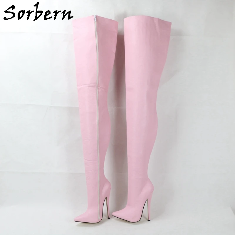 Sorbern Fetish High Heel Thick Boots Women 18Cm Spike Stilettos Hard Shaft Pointed Toe Thigh High Boots Custom Wide or Slim Leg
Sorbern Fetish High Heel Thick Boots Women 18Cm Spike Stilettos Hard Shaft Pointed Toe Thigh High Boots Custom Wide or Slim Leg