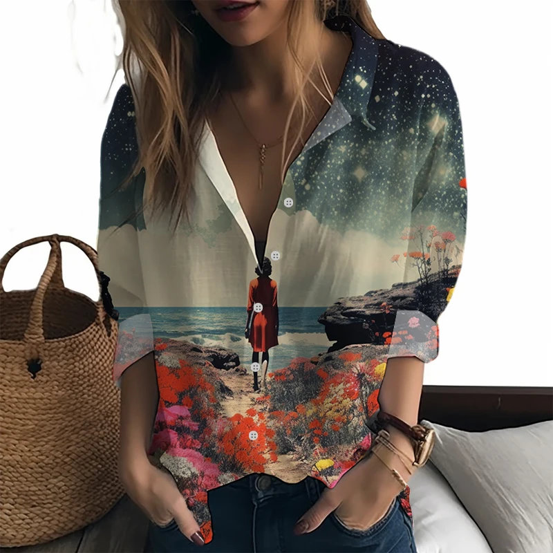 2023 new lady shirt seaside landscape beauty 3D printed lady shirt casual style women's shirt fashion trend women's shirt 
2023 new lady shirt seaside landscape beauty 3D printed lady shirt casual style women's shirt fashion trend women's shirt