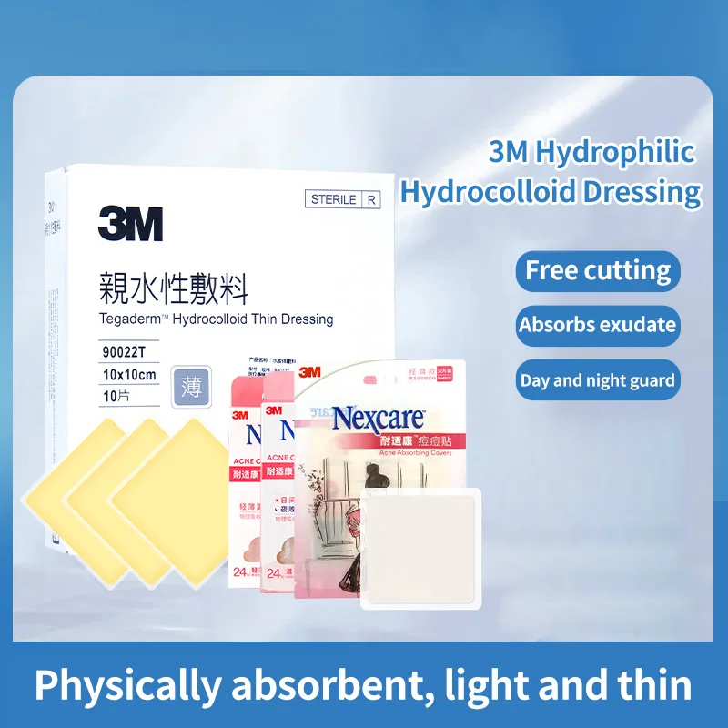 

3M Nexcare Artificial Skin Acne Patch Hydrophilic Hydrocolloid Dressing Medical Wound Patch Absorbing Decubitus Ulcer Patch