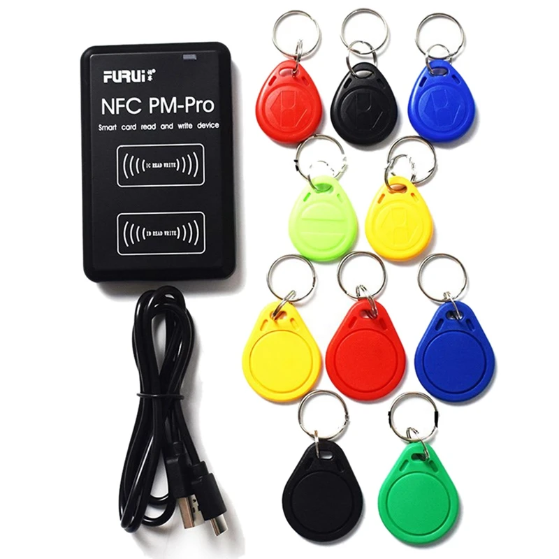 FURUI New PM-Pro RFID Copier Duplicator 125Khz Key Fob NFC Reader Writer 13.56Mhz Encrypted Programmer USB UID Copy Card Tag
FURUI New PM-Pro RFID Copier Duplicator 125Khz Key Fob NFC Reader Writer 13.56Mhz Encrypted Programmer USB UID Copy Card Tag