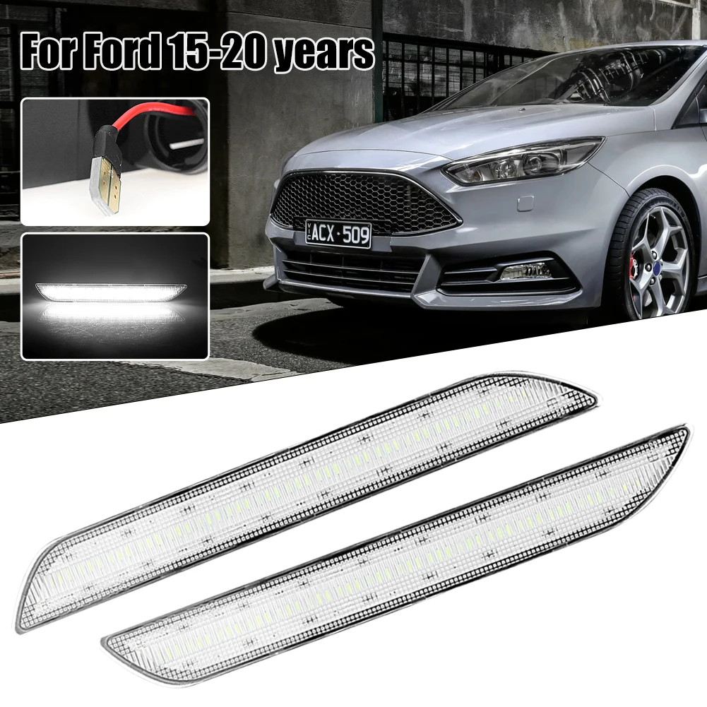 

Светодиодные динамические боковые габаритные огни, 2 шт. светильник тели поворота, задняя сигнальная лампа, 12 В, для Ford Mustang 2015-2020, аксессуары