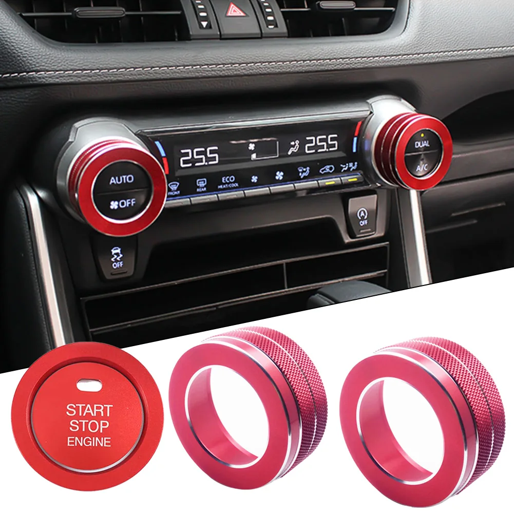 4pcs Car Air Conditioning Knob Cover For Toyota For RAV4 2019-2023 Engine Start Cover Center Console Air Conditioner Switch Knob
4pcs Car Air Conditioning Knob Cover For Toyota For RAV4 2019-2023 Engine Start Cover Center Console Air Conditioner Switch Knob